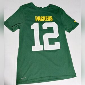 Green Bay Packers Dri Fit Nike Tee Shirt Med Athletic Green #12‎ Rogers